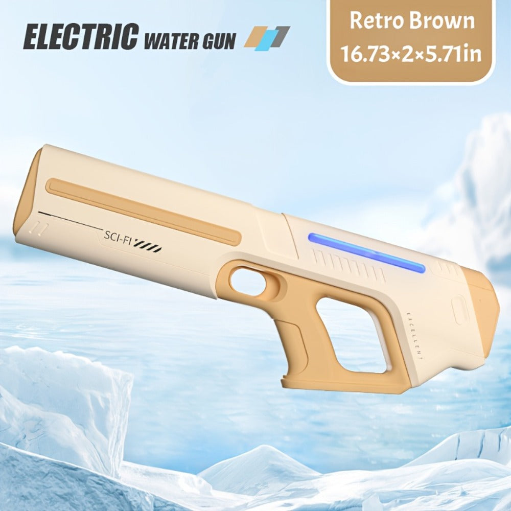 Electric Pulse-Light Water Blaster with Auto-Suction Refill, 16.54-Inch Body and Three Color Options