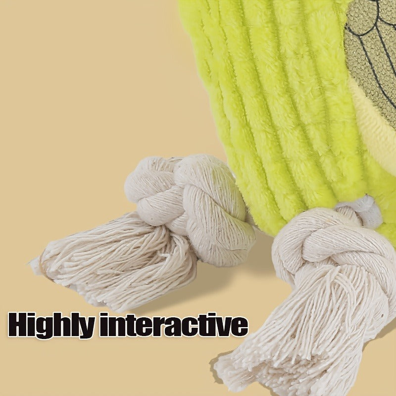 Dog Chew Toys, Squeaky Plush Rope Dog Toy Set with Animal Print for Aggressive Chewers – 6 8 or 10 Pack Interactive Tug-of-War Chew Toys