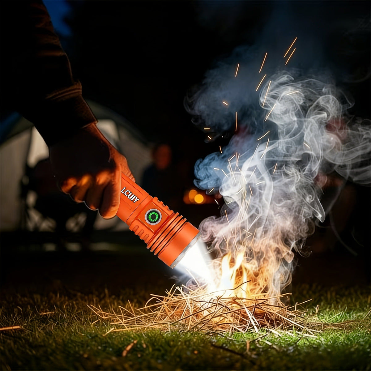 Flashlight 4500-Lumen Fresnel Lens Rechargeable Hand Torch with Six Modes in Two Model Options