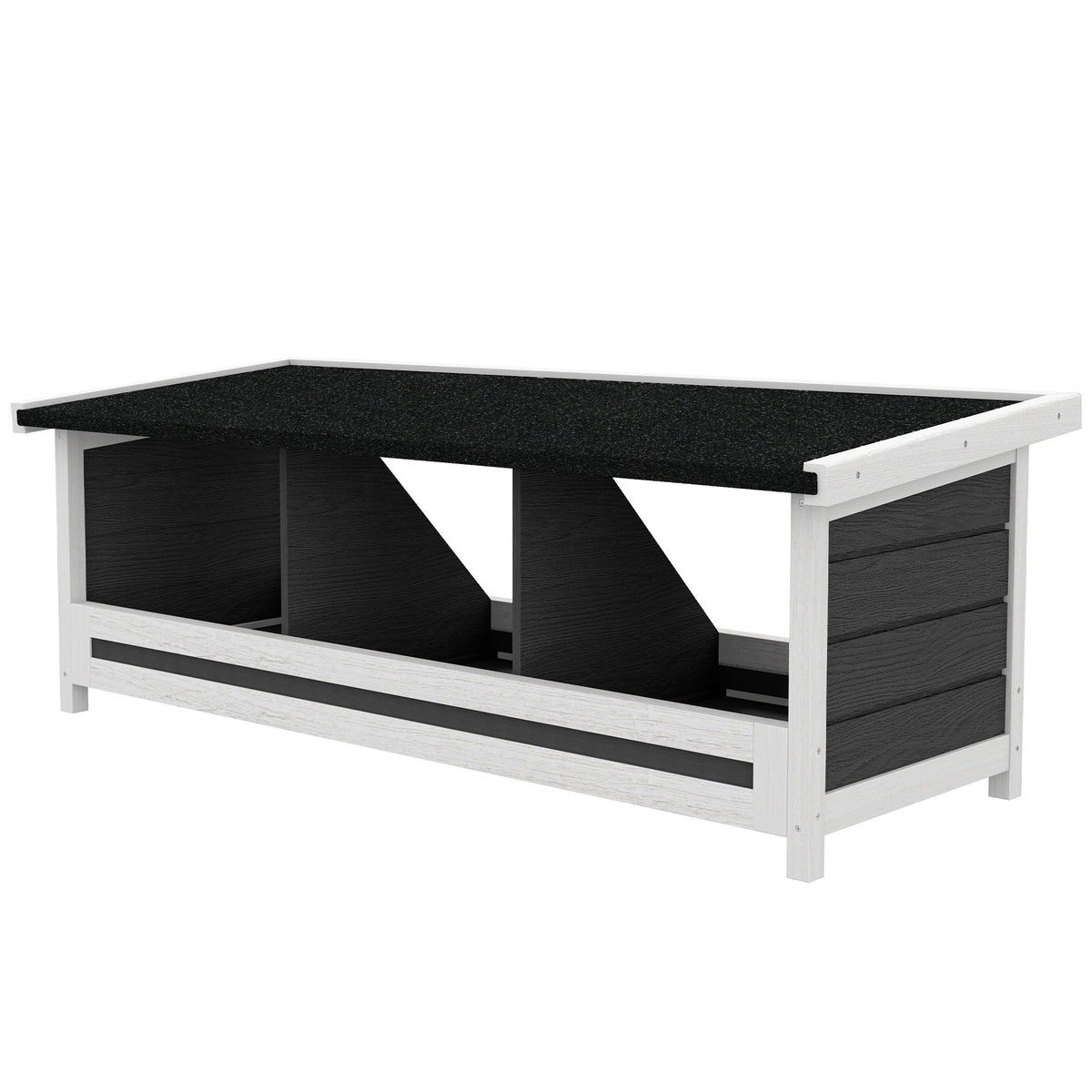 Chicken Nesting Box 3 Hole Wood Laying Box with Asphalt Roof for Hens, Indoor Outdoor Chicken Coop Nesting Boxes Fits Up to 3 Chickens