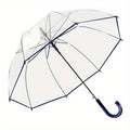Clear Dome Bubble Umbrella 2 Pack Windproof Rainproof Auto Open 47 Inch Wide Canopy 8-Rib PVC Transparent Umbrella for Weddings Proms
