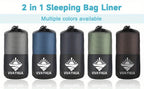 Sleeping Bag Liner for Adults – Two-Way Zipper Sleep Sack with Foot Exposure, Lightweight Portable Travel Sheet for Camping, Hiking
