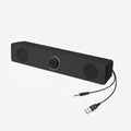 USB Wired Computer Soundbar Speaker for PC Desktop Laptop Monitor, Stereo Surround Sound Bar with Knob Volume Control