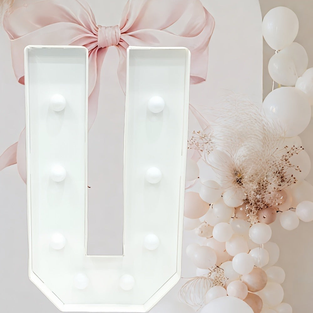 Marquee Letter Lights 3ft LED Light Up Letters for Weddings, Proposals & Celebrations – Cool White Lighted KT Board DIY Display Frame