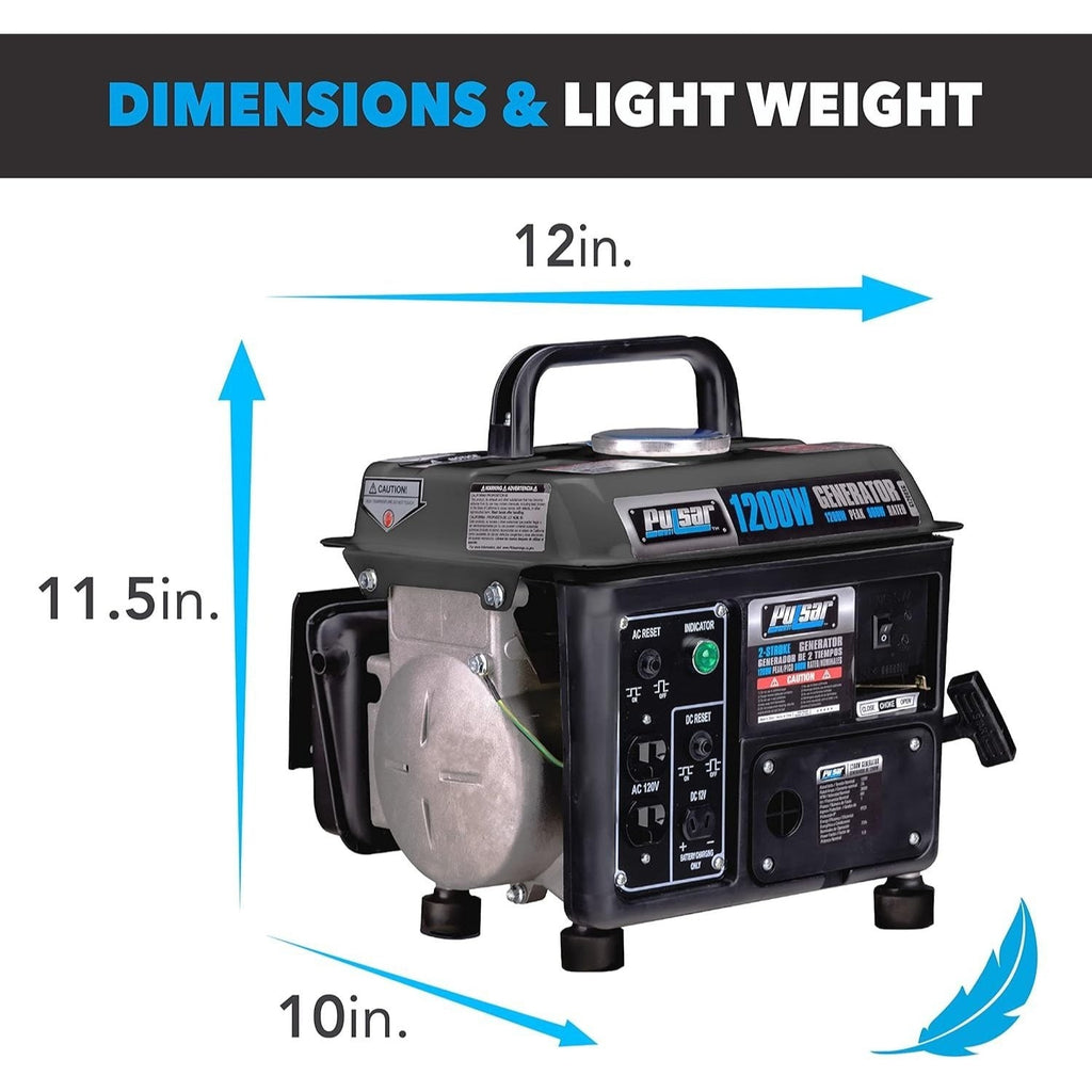 Portable Generator Gas Powered, Camping Emergency Tailgating Outdoor for Garden, Patio and Yard Use