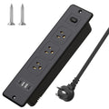 Recessed Power Strip In-Desk Embedded Socket 7-in-1, 3 AC Outlets & 4 USB Ports, Slim Space-Saving Design