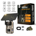 4G LTE Cellular Trail Camera with Solar Panel, 4K Wildlife Monitoring Camera, PIR Motion Sensor, Infrared Night Vision