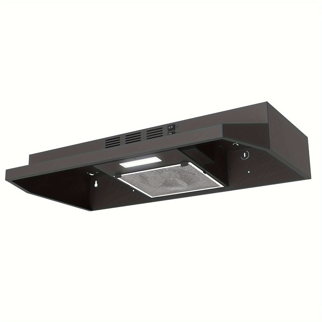 Range Hood 30 Inch Under Cabinet, Ducted & Ductless Convertible Kitchen Vent Hood with LED Light & 2-Speed Exhaust Fan