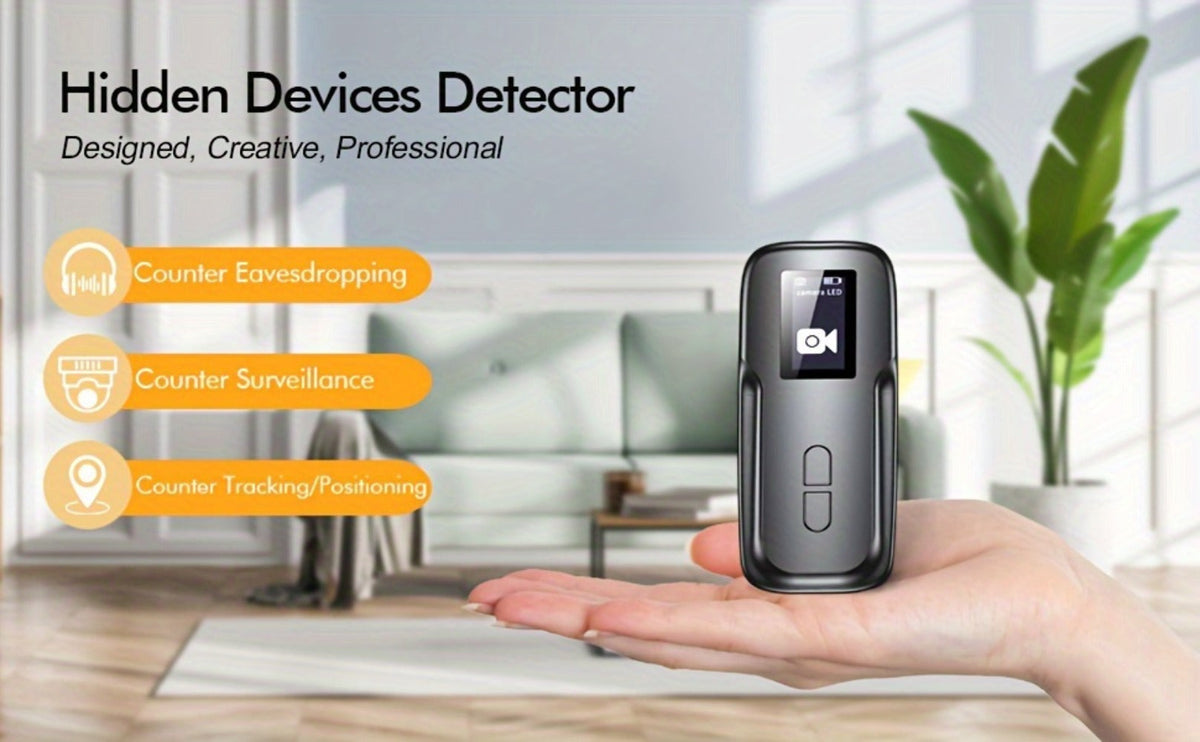 Hidden Camera Detector with OLED Screen, RF Signal & Infrared Anti-Spy Bug Detector, GPS Tracker Finder