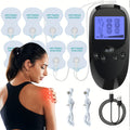 TENS EMS Dual Channel Stimulator Massager, 8 Electrodes for Back, Shoulder & Knee Pain, Recovery