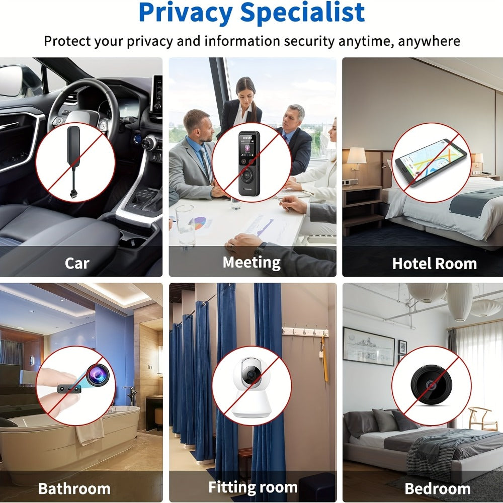 Hidden Camera Detector with OLED Screen, RF Signal & Infrared Anti-Spy Bug Detector, GPS Tracker Finder
