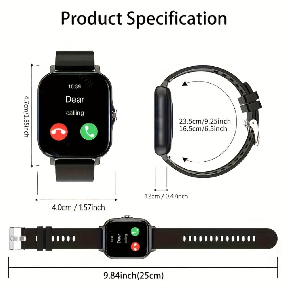 Smartwatch Unisex GPS 1.83" Full Touch – Wireless Calling, Music Playback, Remote Camera Control, Multi-Sport Fitness Tracker, Message