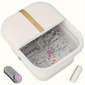 Foldable Foot Spa Bath Massager with Heating, Temperature-Controlled Foot Soak Basin with Massage Rollers