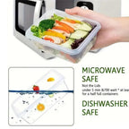 Container Set Food Storage Organizer with Locking Plastic Lids in 12-, 24- or 48-Piece Options