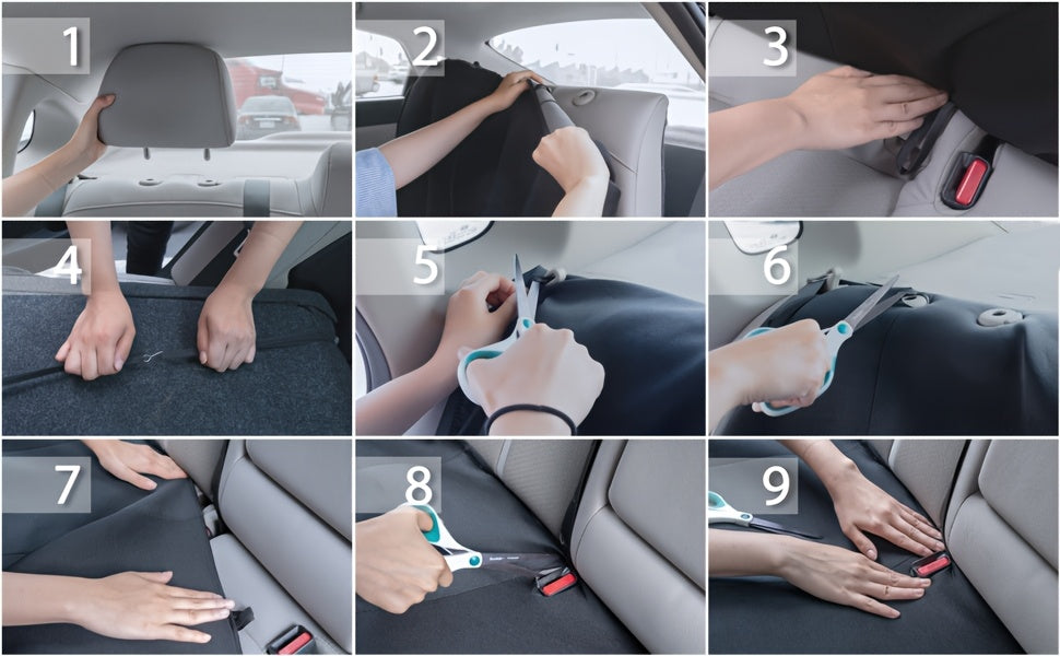 Car Seat Covers 5-Seat Tire-Track Full-Enclosure Design in Breathable Polyester and Eighteen Colors