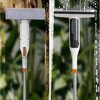 3-in-1 Glass Cleaning Kit with Durable Metal Pole & Scraper, Window Cleaner Tool for High Windows Shower Doors Car Windshields