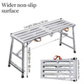 Folding Scaffold Step Stool Adjustable Height 39-79" Portable Steel Work Platform for Home Renovation Painting Car Washing RV Cleaning