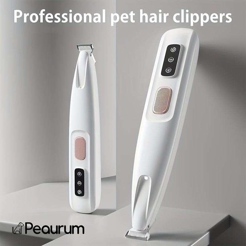 Pet Grooming Clippers USB & Battery Powered – Low Noise Electric Hair Trimmer for Cats Small Dogs, Cordless Rechargeable Pet Clipper