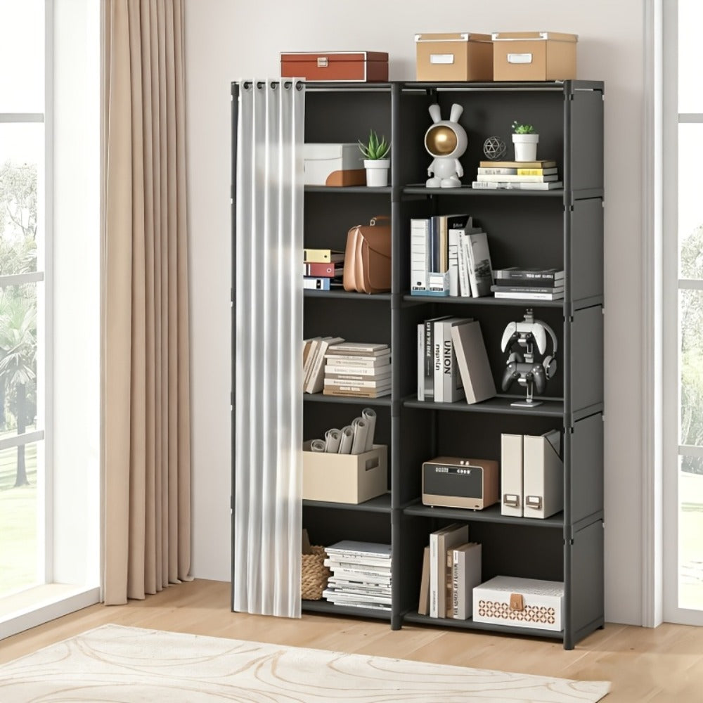 6-Tier Storage Rack Shelving Unit 15.75 Inch, Multi-Purpose Dust-Proof Organizer for Closet, Bedroom