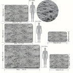 Rectangular Shaggy Area Rug with Nine Color Labels and 3 x 5-Foot to 8 x 10-Foot Size Options