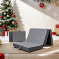 Mattress Tri-Fold Memory-Foam Portable Pad with Washable Cover, 3-, 4- or 6-Inch Profiles and Four Sizes