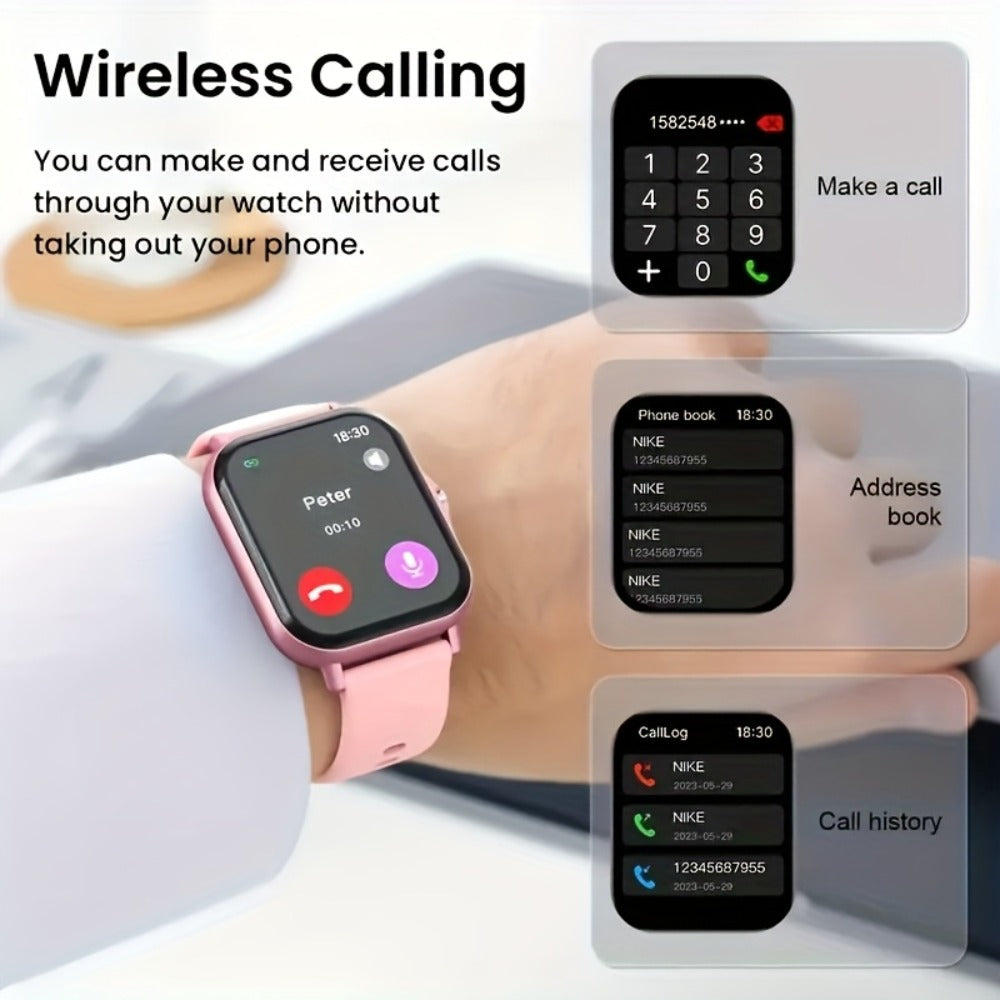 Smartwatch Unisex GPS 1.83" Full Touch – Wireless Calling, Music Playback, Remote Camera Control, Multi-Sport Fitness Tracker, Message