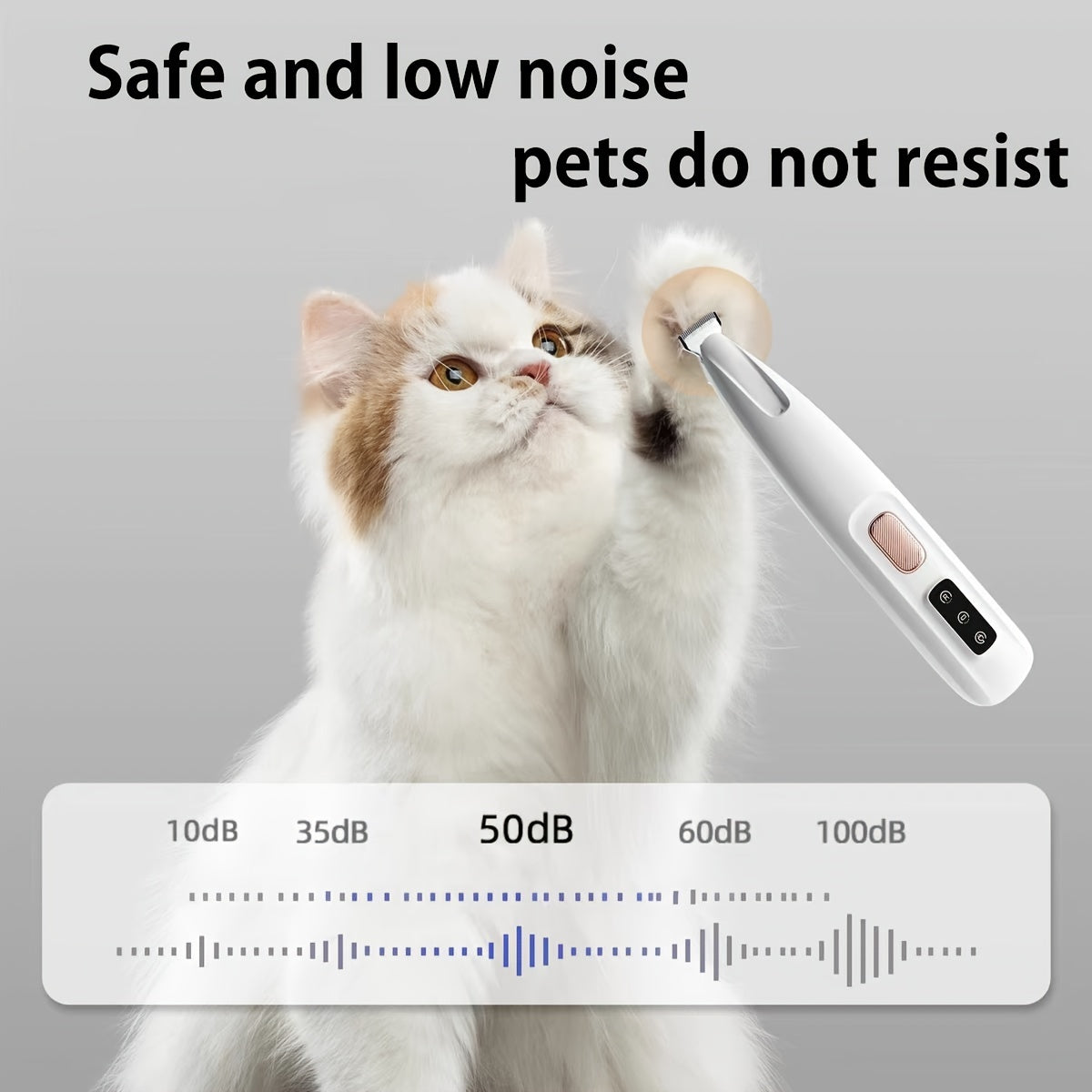 Pet Grooming Clippers USB & Battery Powered – Low Noise Electric Hair Trimmer for Cats Small Dogs, Cordless Rechargeable Pet Clipper