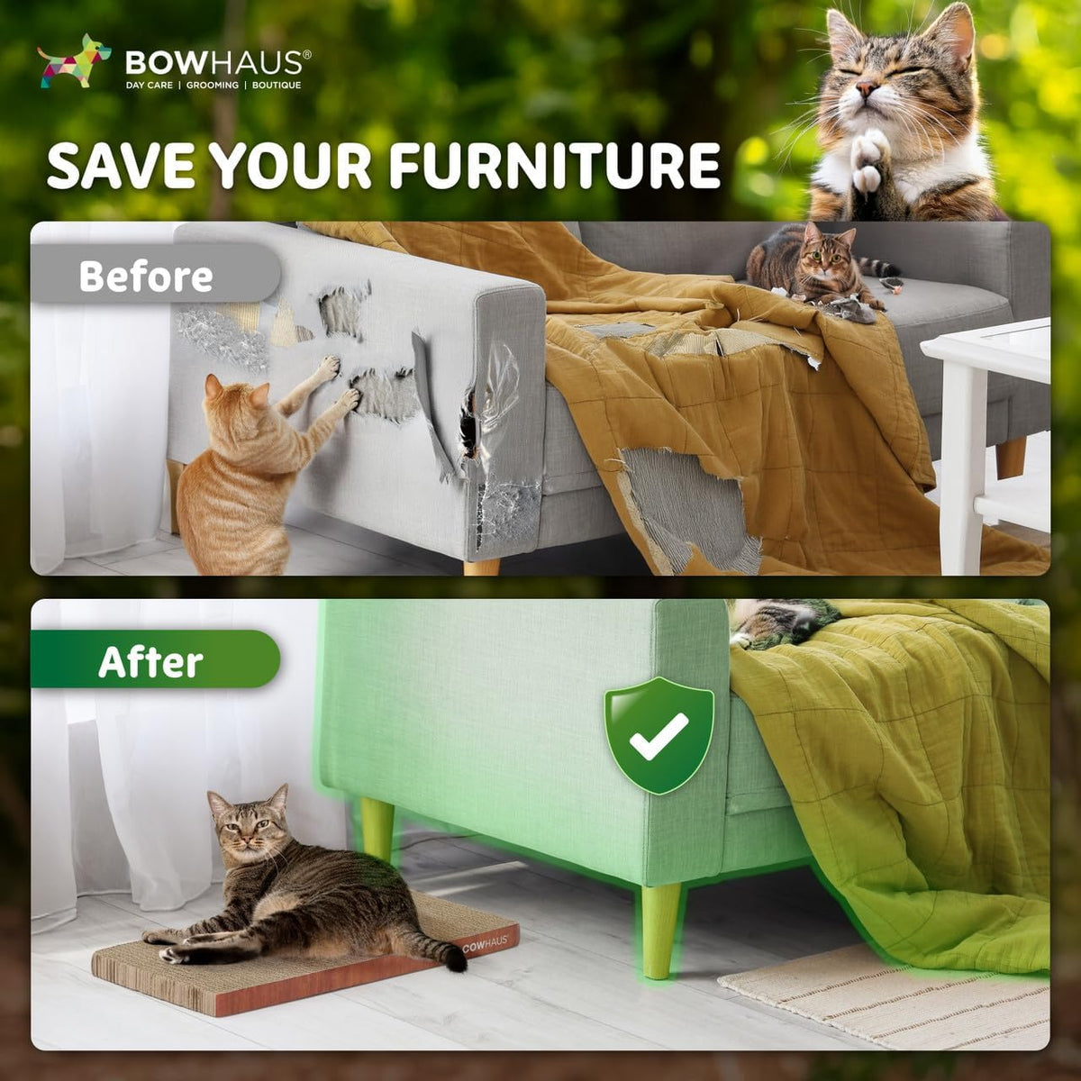 Cat Scratcher Lounger Large Infinity Reversible Cardboard Scratching Pad Board for Indoor Cats, 5-Layer High-Density Cat Scratch Bed