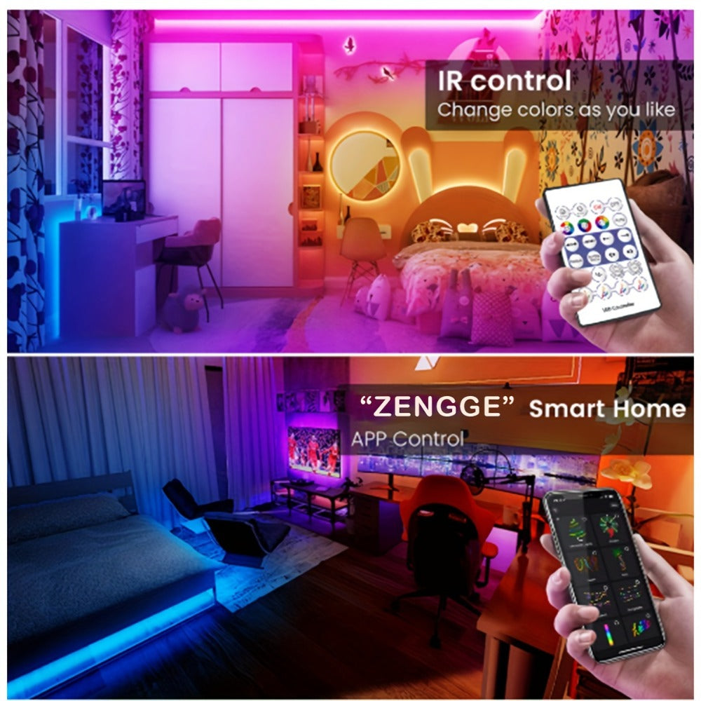 RGBIC Color Chasing LED Neon Rope Light with App & Remote Control, Music Sync, DIY Design, Multi-Color Including White