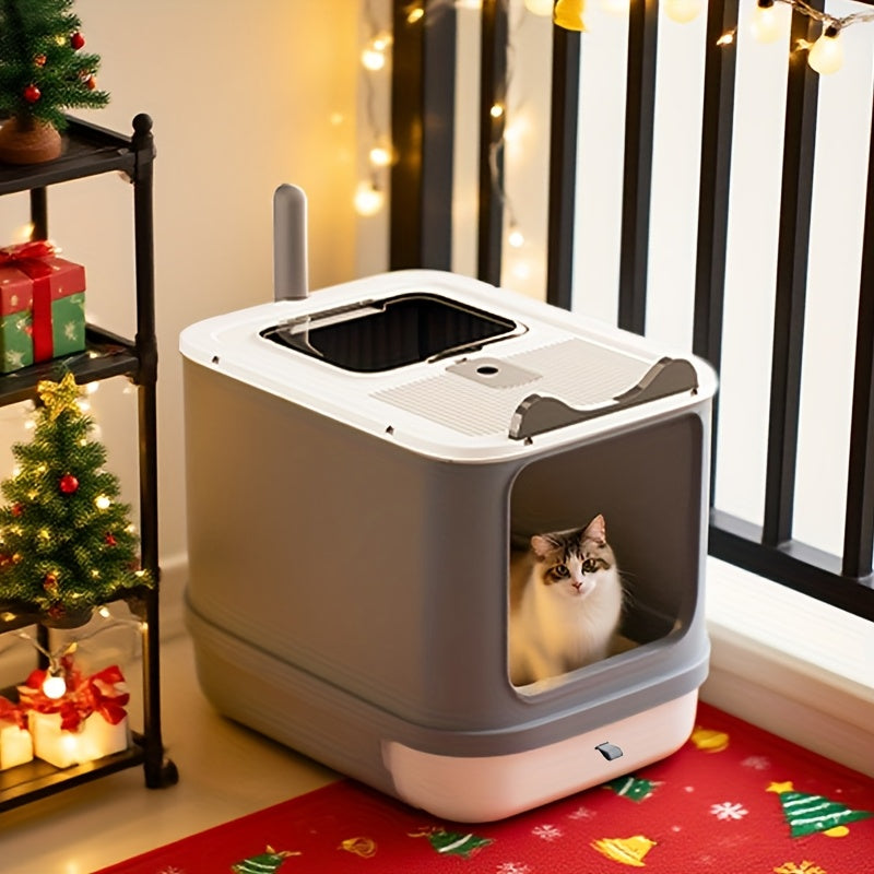 Enclosed Cat Litter Box with Odor Control – Extra Large Covered Design, High Privacy, Easy Clean Modern Cat Toilet for Multiple Cats |