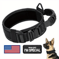 Tactical Dog Collar with Handle & Reflective Stitching – 2.6" Heavy Duty Nylon Collar for Medium & Large Dogs | M, L, XL