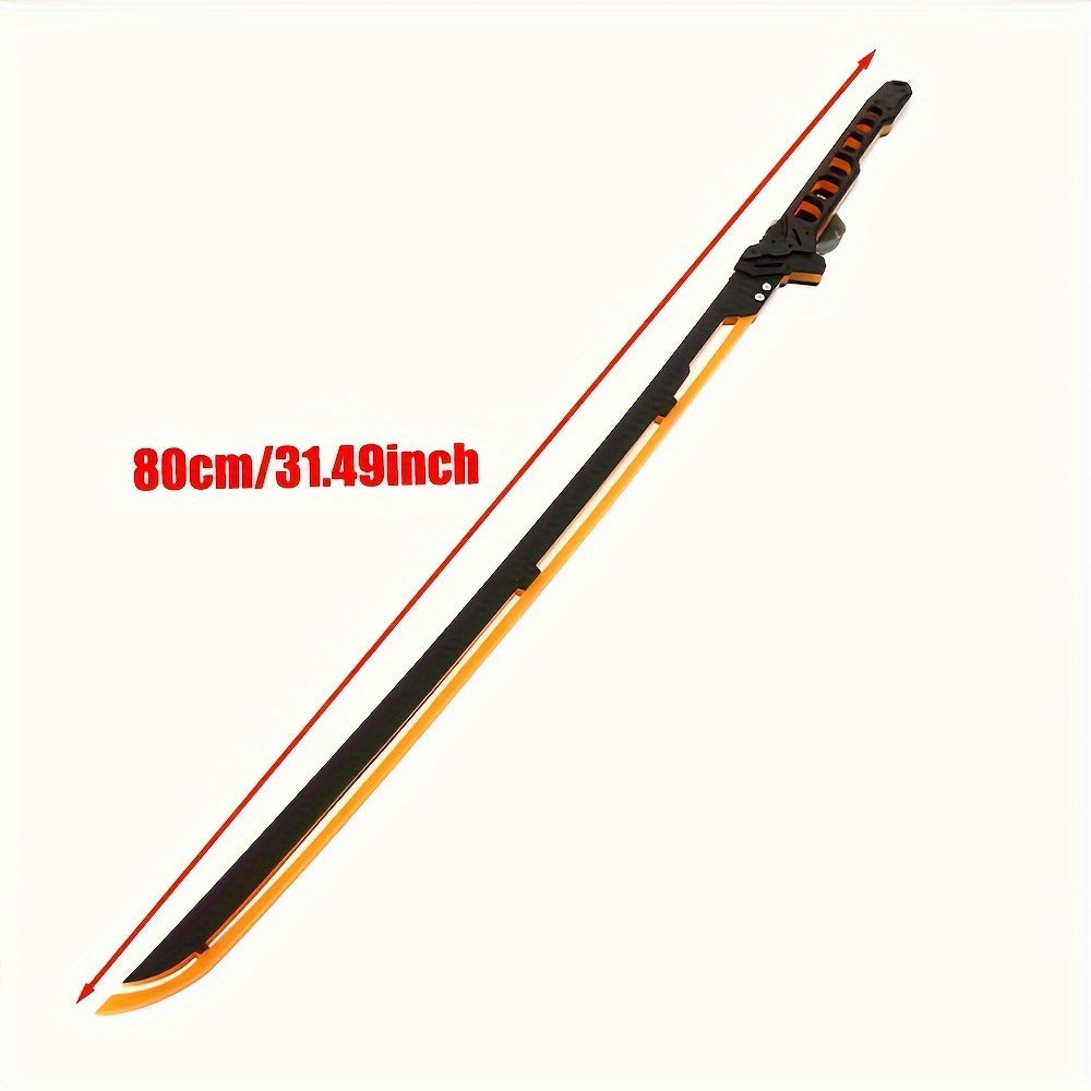 LED Samurai Sword Cyberpunk Glowing Katana 80cm, Acrylic Light-Up Blade for Halloween Costume Party Cosplay Sci-Fi Anime Props