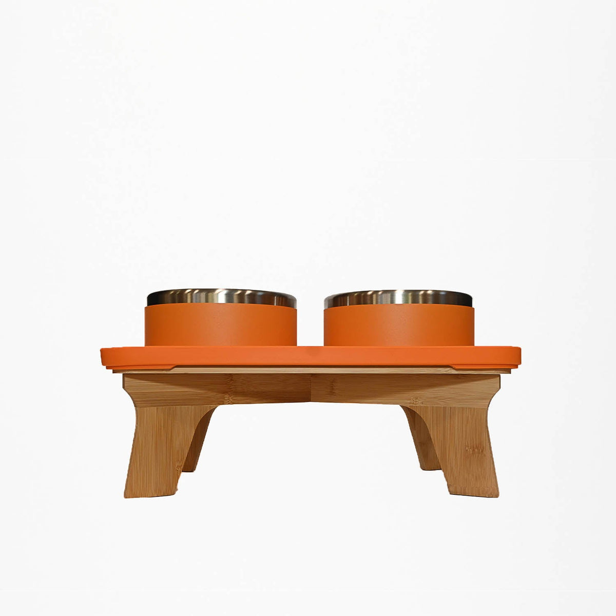 Elevated Pet Slow Feeder and Bowl Set Bright Orange / Small (1-2 Cups) / 6 inches