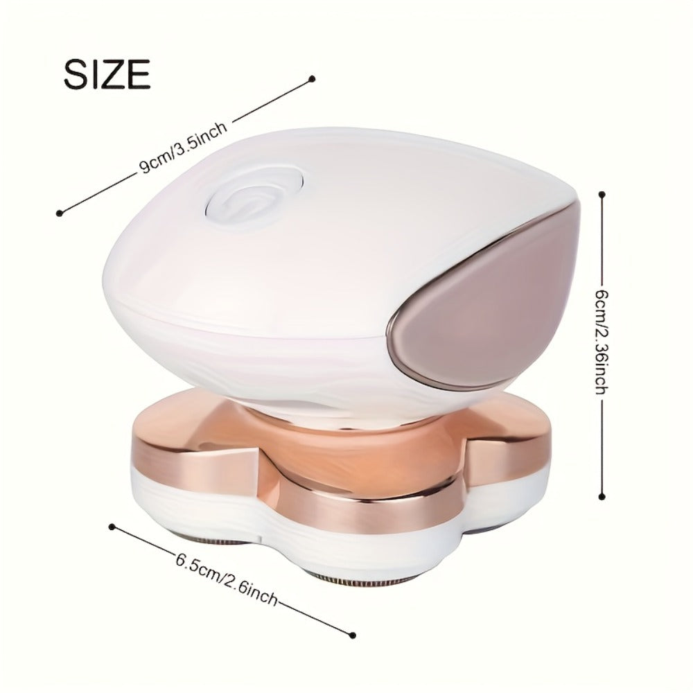 Electric Shaver 4-Head Women’s Rotary Grooming Tool with 360° Movement, USB Charging and Wet/Dry Use