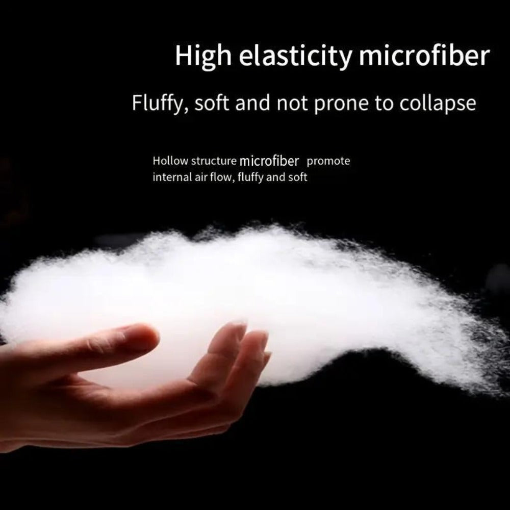 Hotel Quality Pillow Soft Polyester Fiber Deep Sleep Neck Support – No Collapse All Season Machine Washable Satin Cover Zipper Closure White