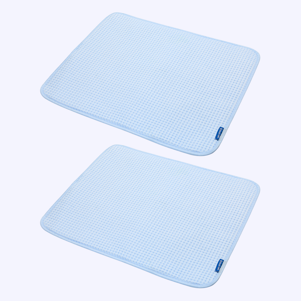 Two-Pack Cooling Dog Mats Waffle Blue / S