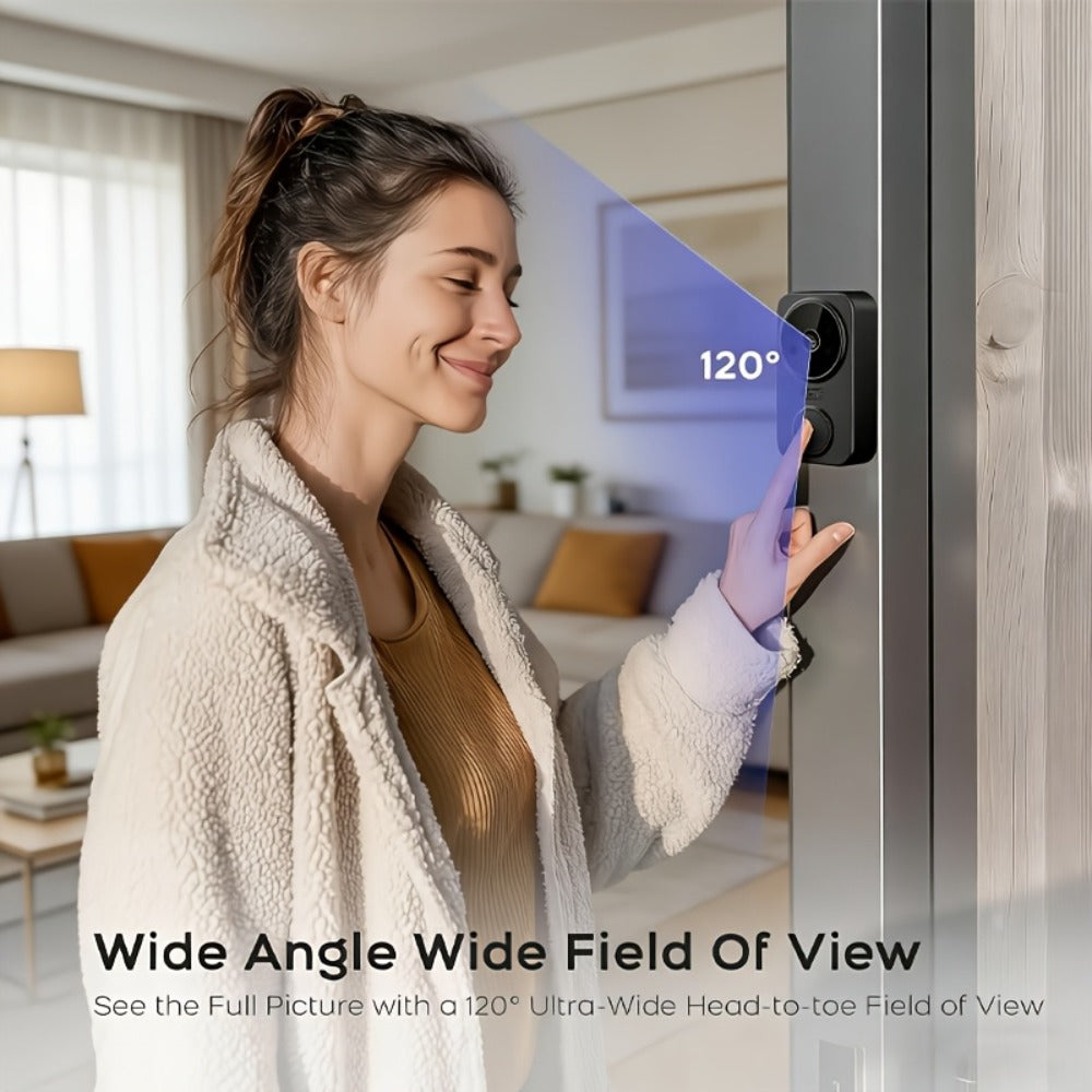 No WiFi Video Doorbell with 4.3" Indoor Monitor 1080P FHD, 120° Wide Angle, 850nm Night Vision, Two-Way Video Intercom