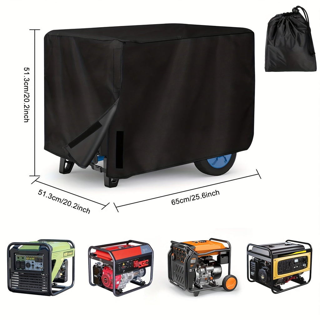 Generator Cover, Oxford Cloth Portable Generator Protector with Elastic Drawstring, UV & Rain Protection