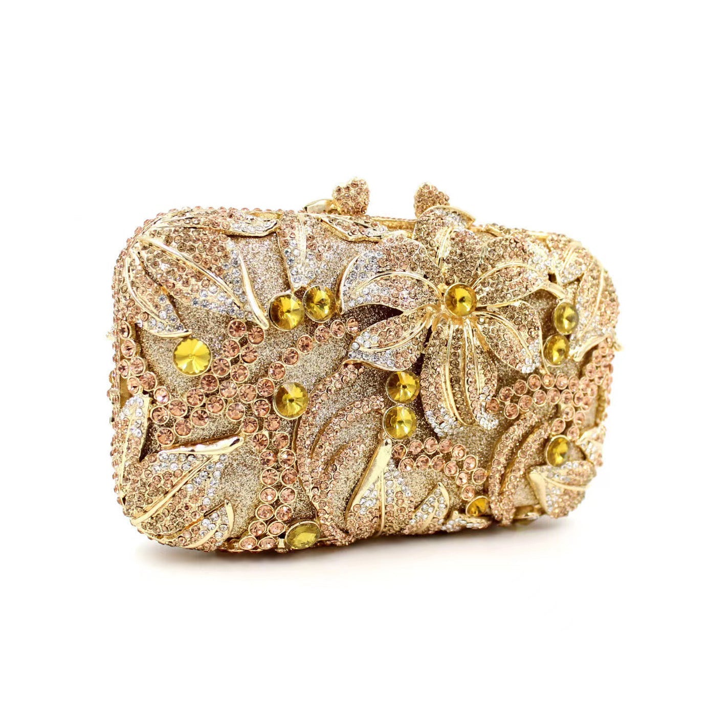 Clutch Purse For Wedding,Gold Rhinestone Clutch,Evening Bag,Rhinestone Clutch Purse,Luxury Rhinestone Clutch Purse,For Wedding