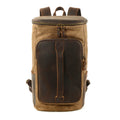 Bucket backpack,Waxed Canvas Backpack,Large Canvas Travel Backpack,Rucksack For Men-i7bags