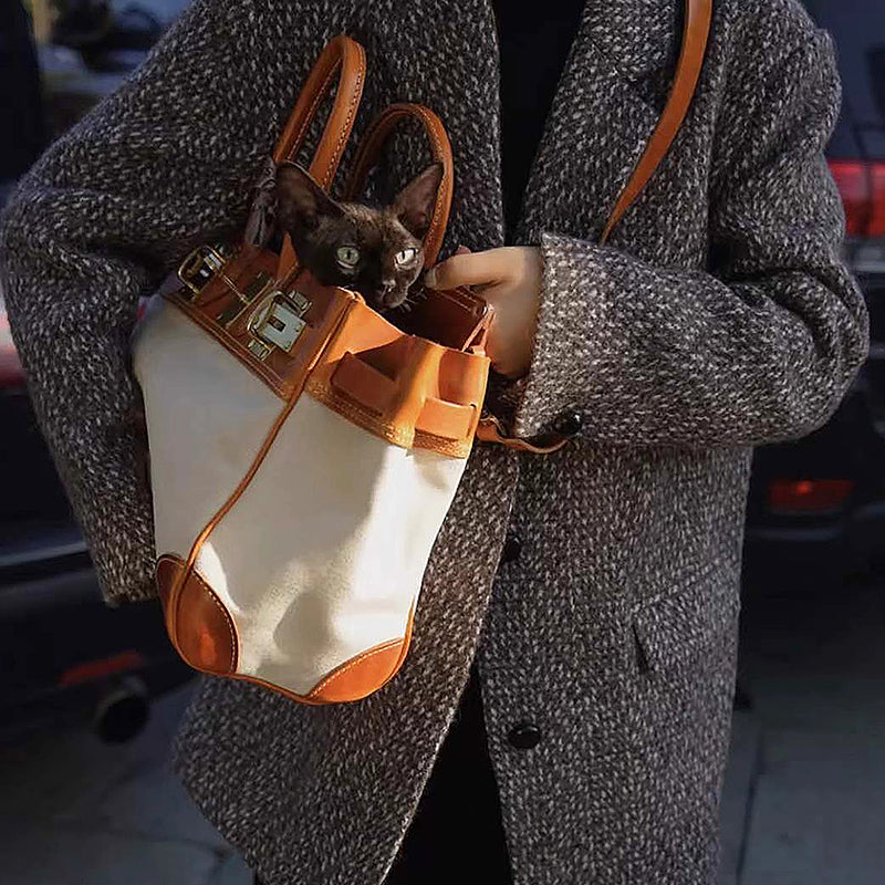 Canvas And Leather Handbags,Canvas Leather Bag,Work Bag,Unisex, 15in