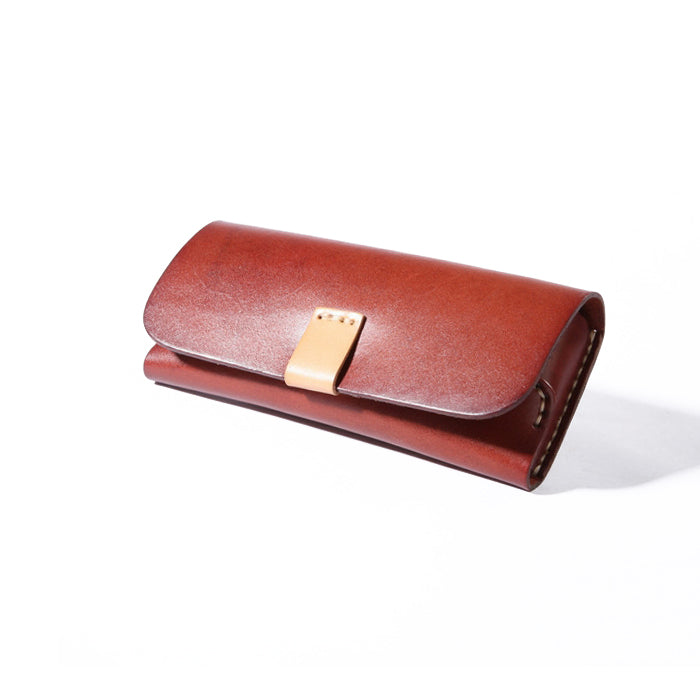 Full Grain Leather Glasses Case - Luxury Eyewear Storage Protector