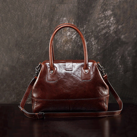 Doctor Bag,Leather Crossbody Bag For Women,Designer Leather Bag,11.8in