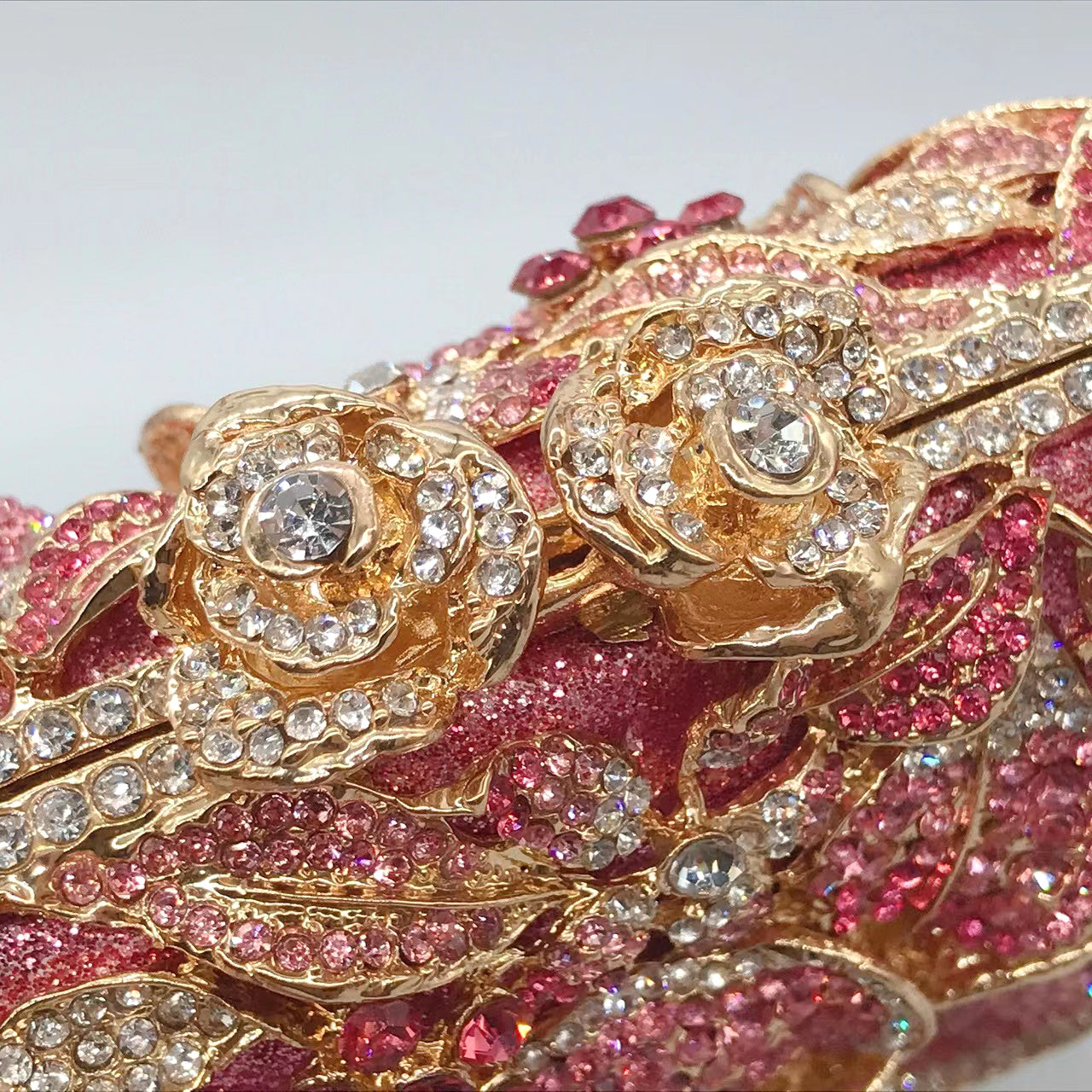 Bridal Inlaid Rhinestone Camellia Clutch, Evening Bag,Prom Clutch -i7bags