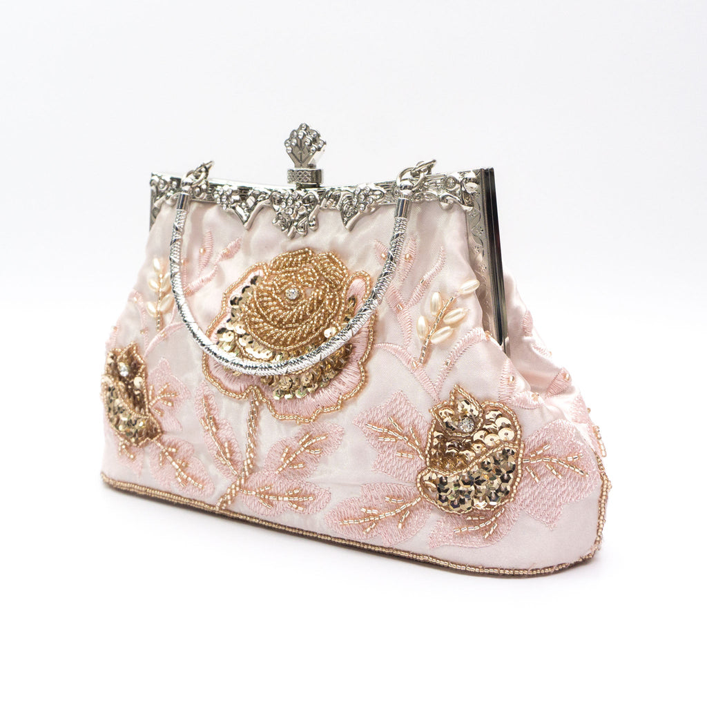 Evening Bag, Bridal Hand-Bead Embroidered Clutch, Prom Clutch-i7bags