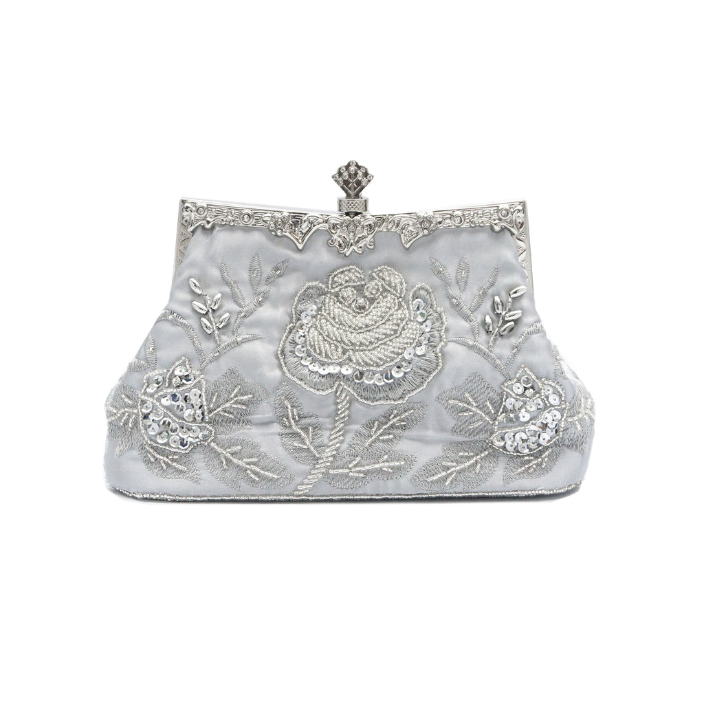 Evening Bag, Bridal Hand-Bead Embroidered Clutch, Prom Clutch-i7bags