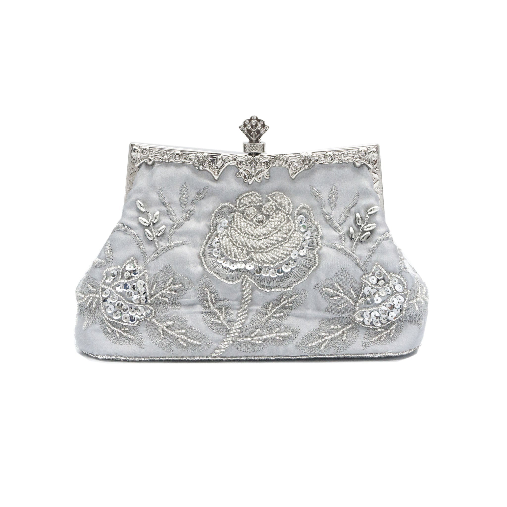 Evening Bag, Bridal Hand-Bead Embroidered Clutch, Prom Clutch-i7bags