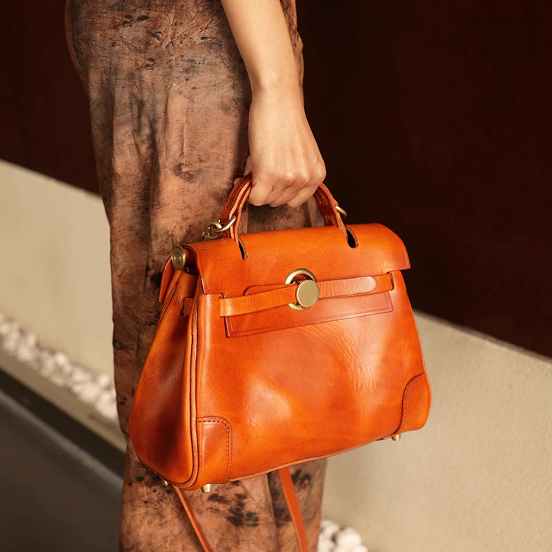 Classic Leather Bag,Leather Crossbody Bag,Italian Leather Bag,10.6in