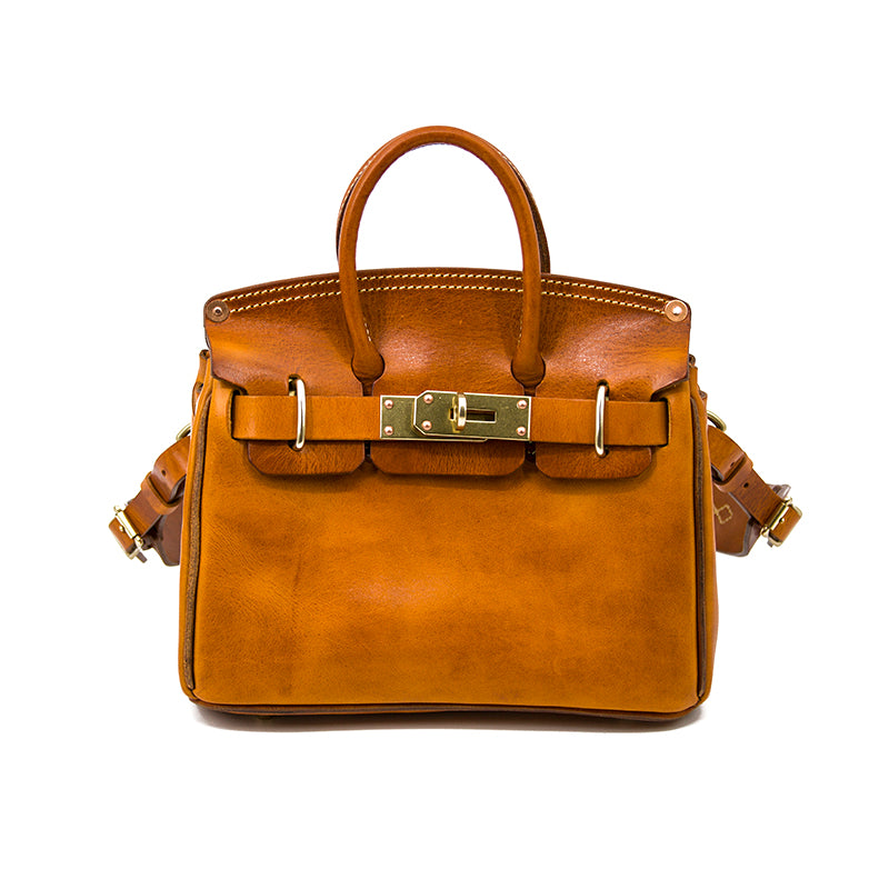 Handcrafted Italian Leather Crossbody Bag Women 10.6in Small Purse