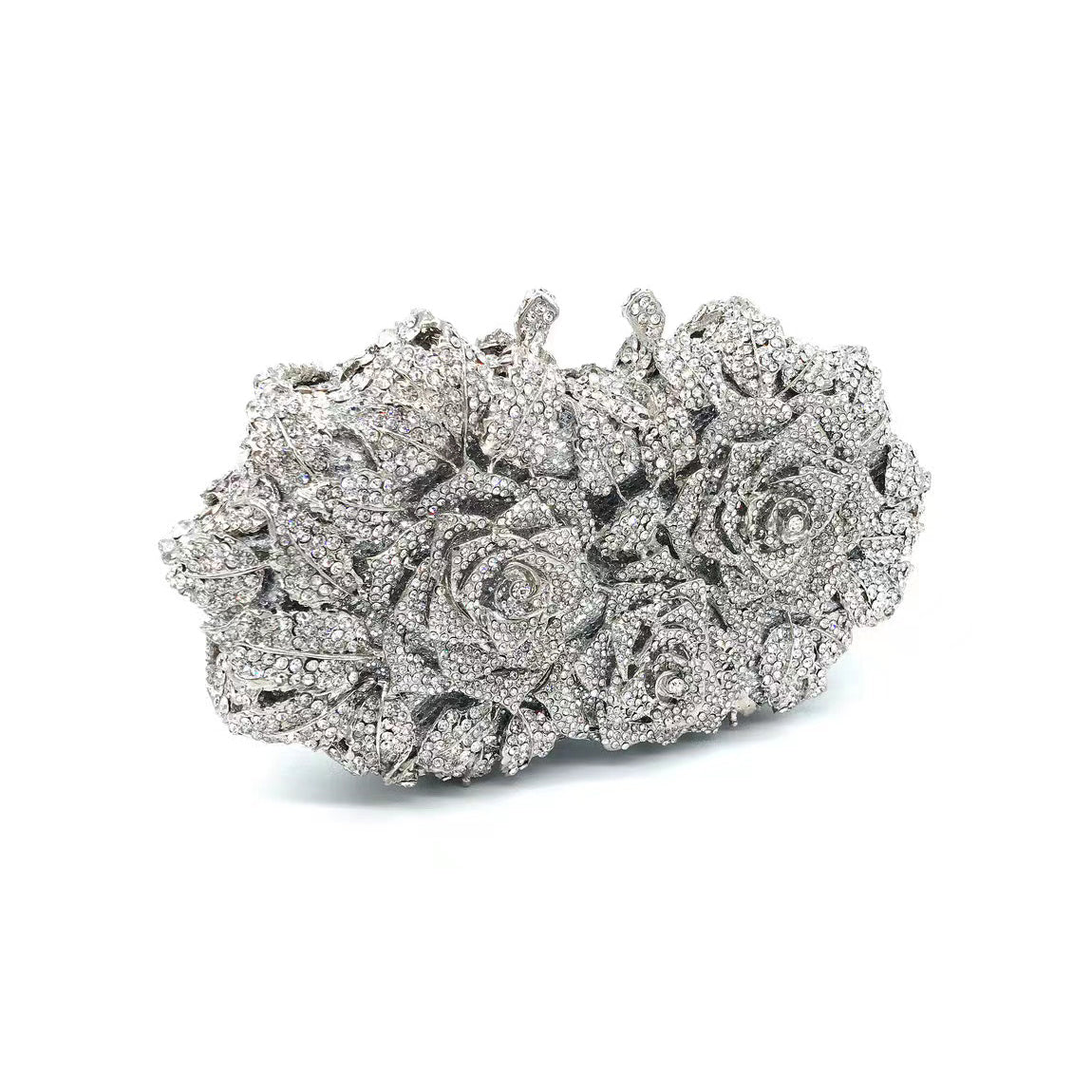 Evening Clutches For Weddings,Silver Purse For Wedding,Metallic Silver Clutch Bag,Silver Mesh Clutch Bags